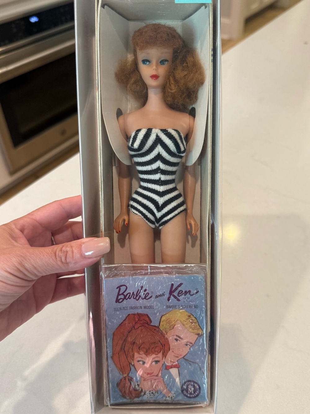 VINTAGE
Barbie Doll in Black and White Zebra Swimsuit - Barbie